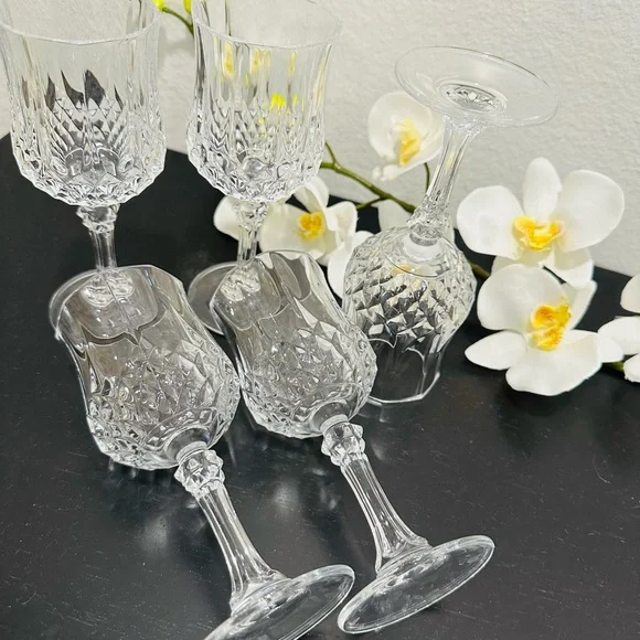 Longchamp | Dining | Set Of 5 Vintage Longchamp Cristal D Arques Wine  Goblets | Poshmark